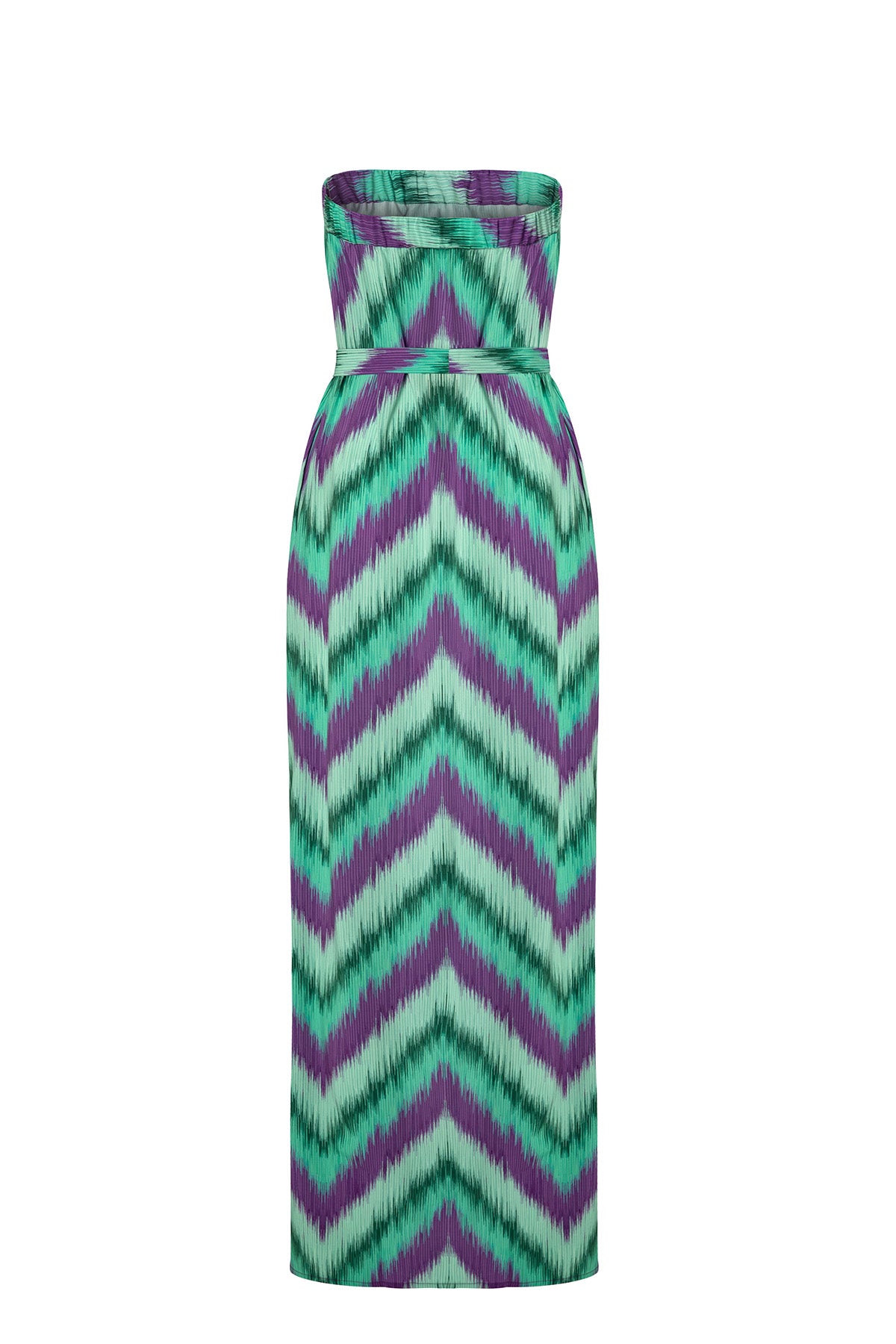 Maya dress - Purple green chevron