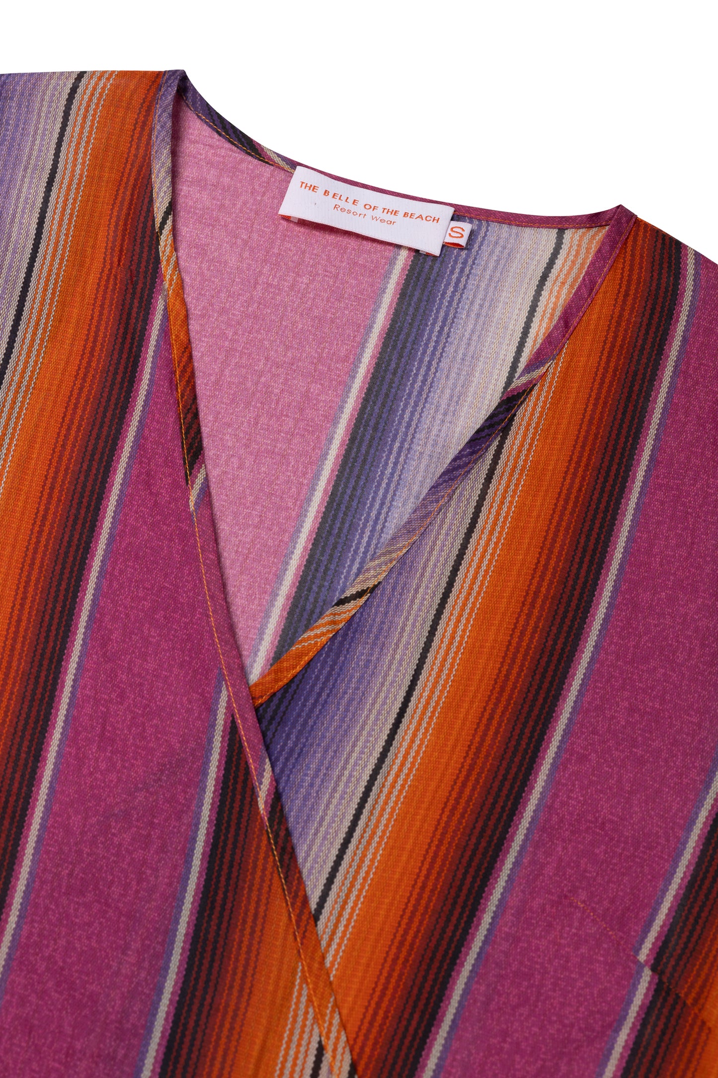 Josephine dress - Fuchsia orange stripe
