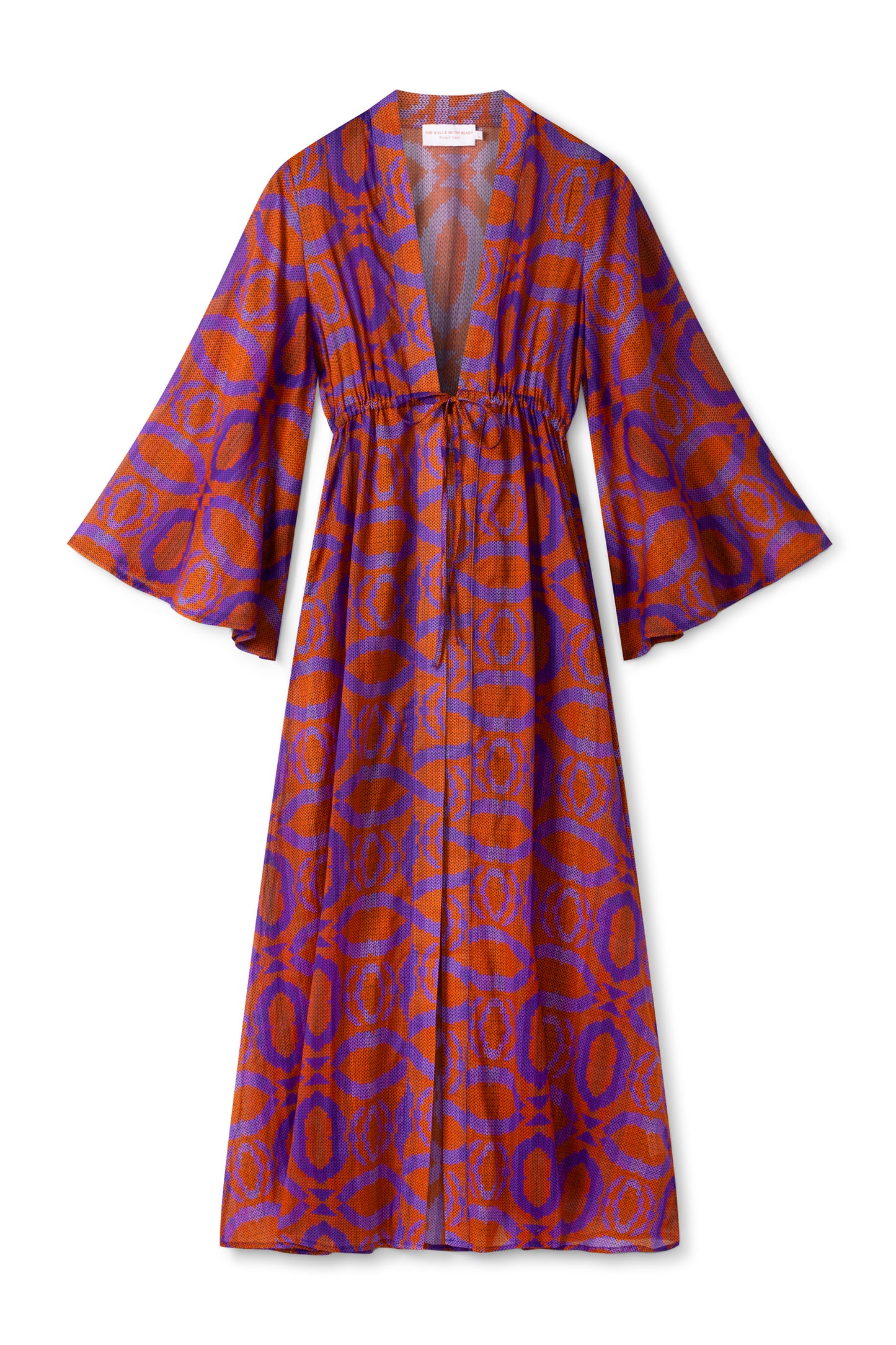 Mila kaftan - Orange purple embroidery