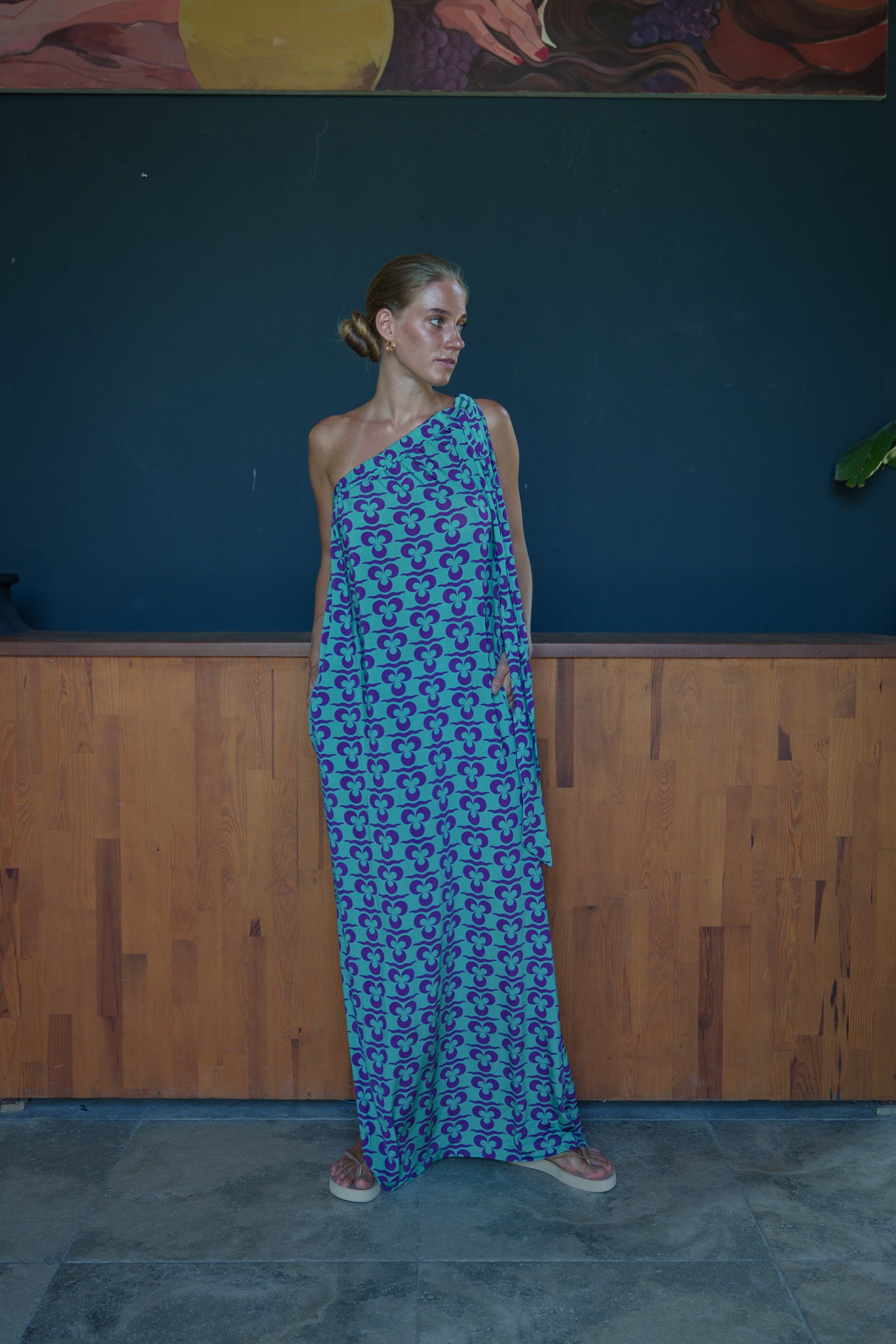 Ella dress - Turquoise purple iznik