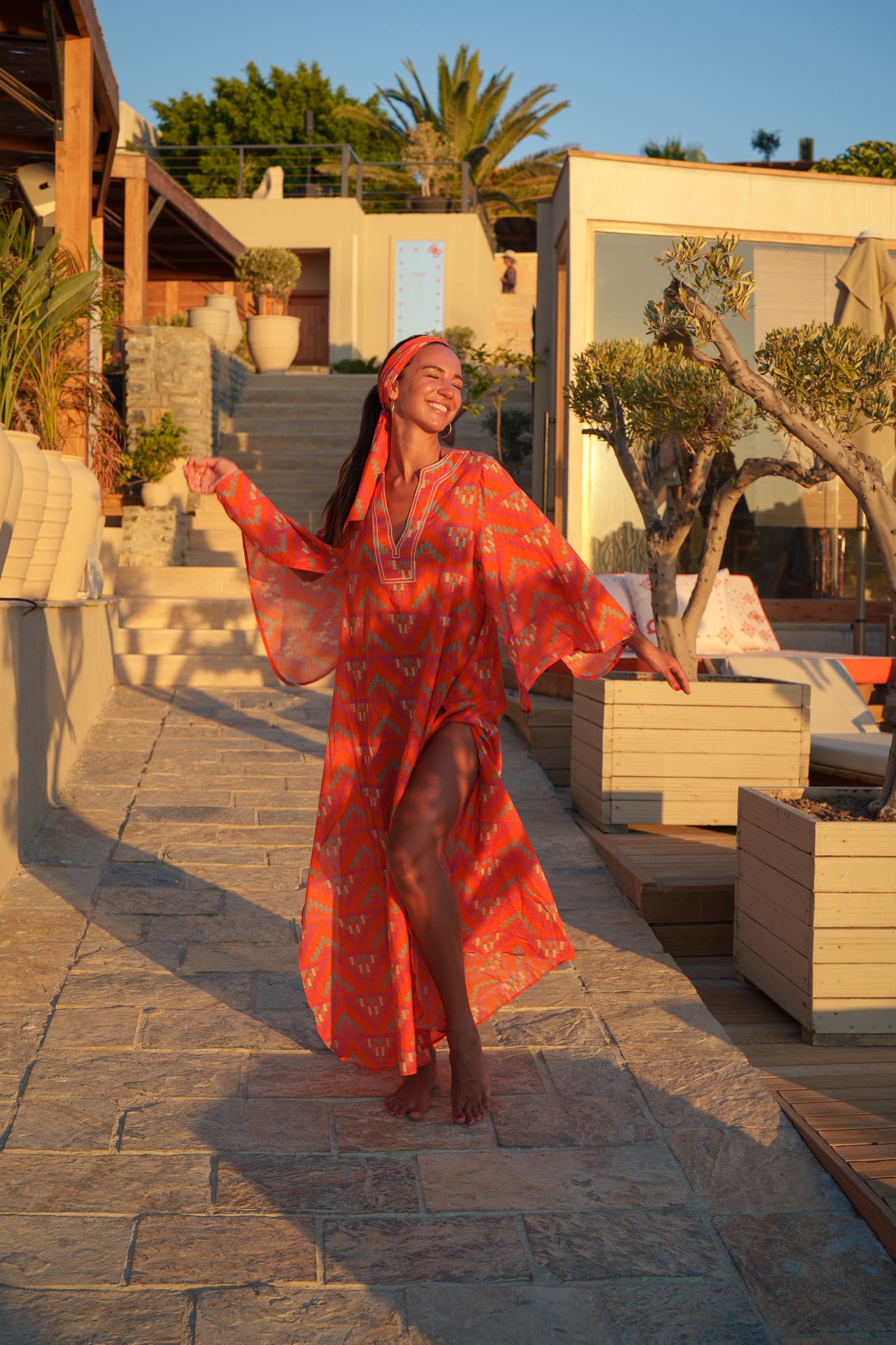 Anastasia Kaftan - Navayo orange green