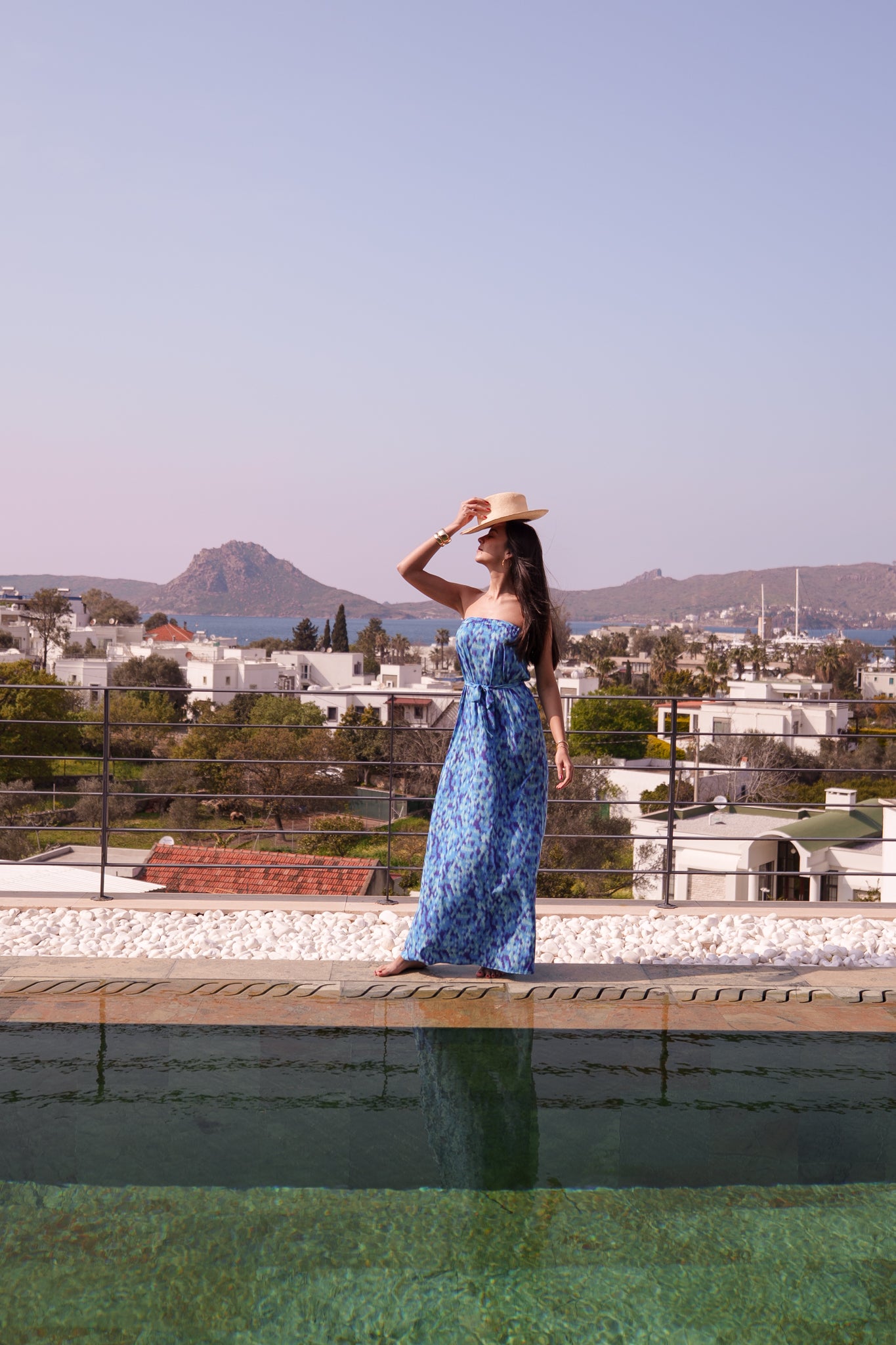 Maya dress - Bleu ikat
