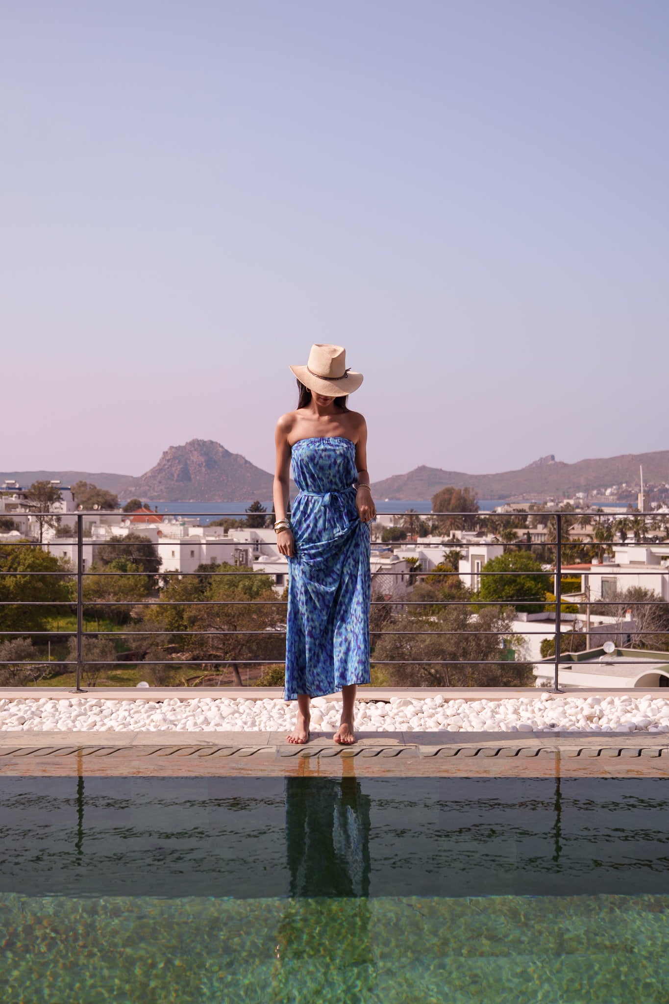 Maya dress - Bleu ikat