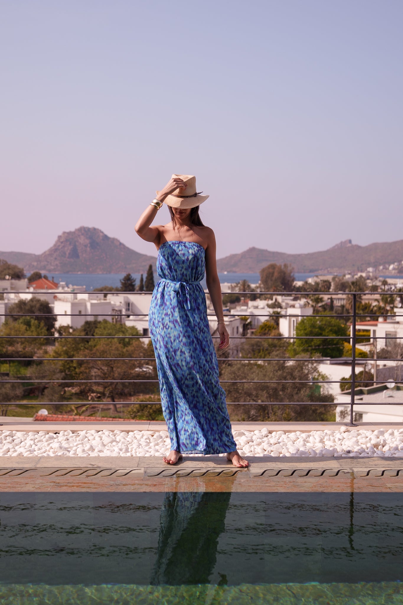 Maya dress - Bleu ikat
