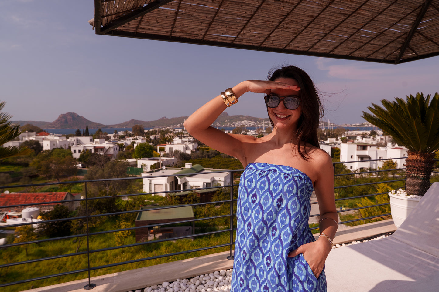 Maya dress - Bleu ikat