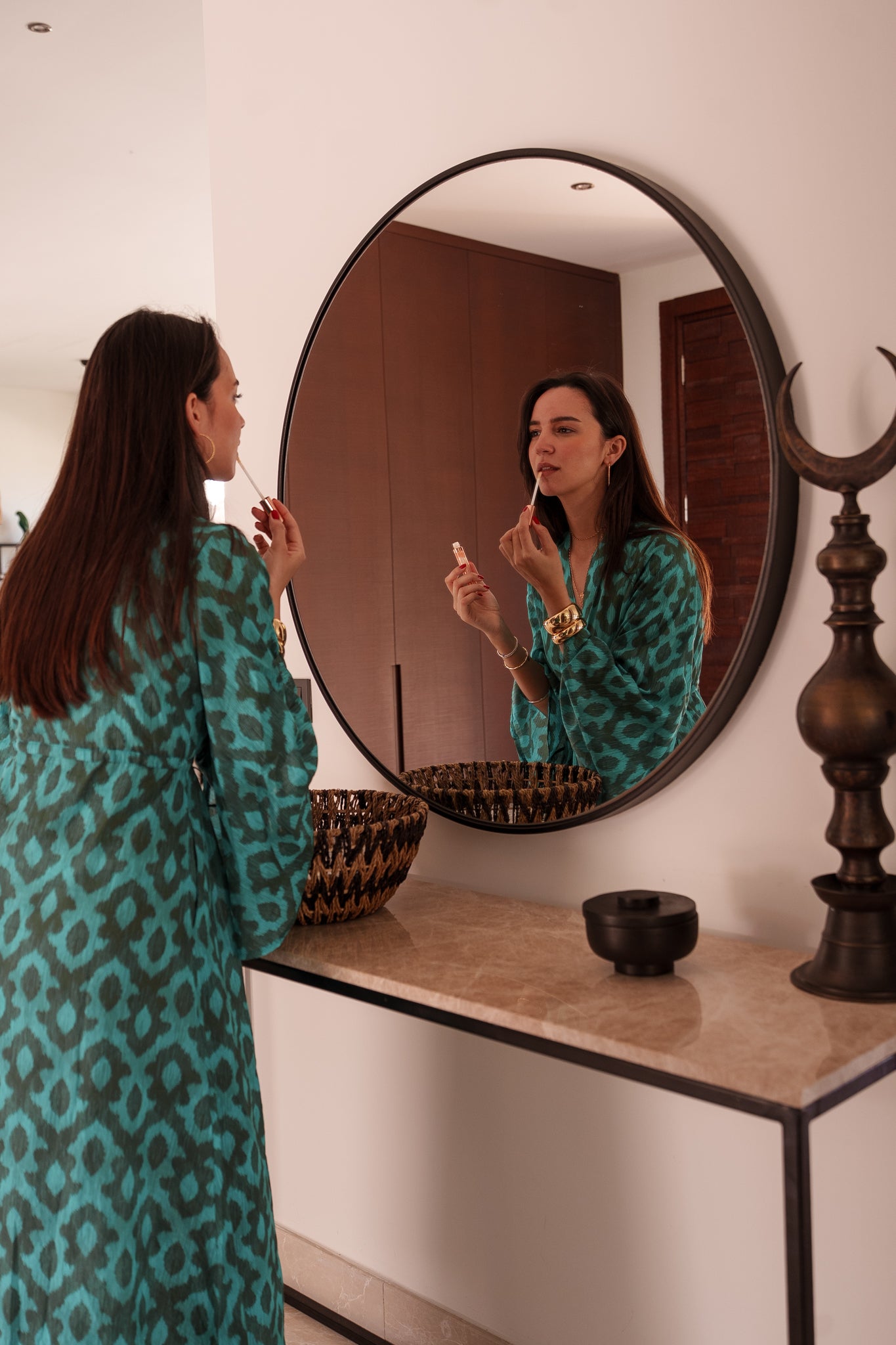 Mila kaftan - Turqoise ikat
