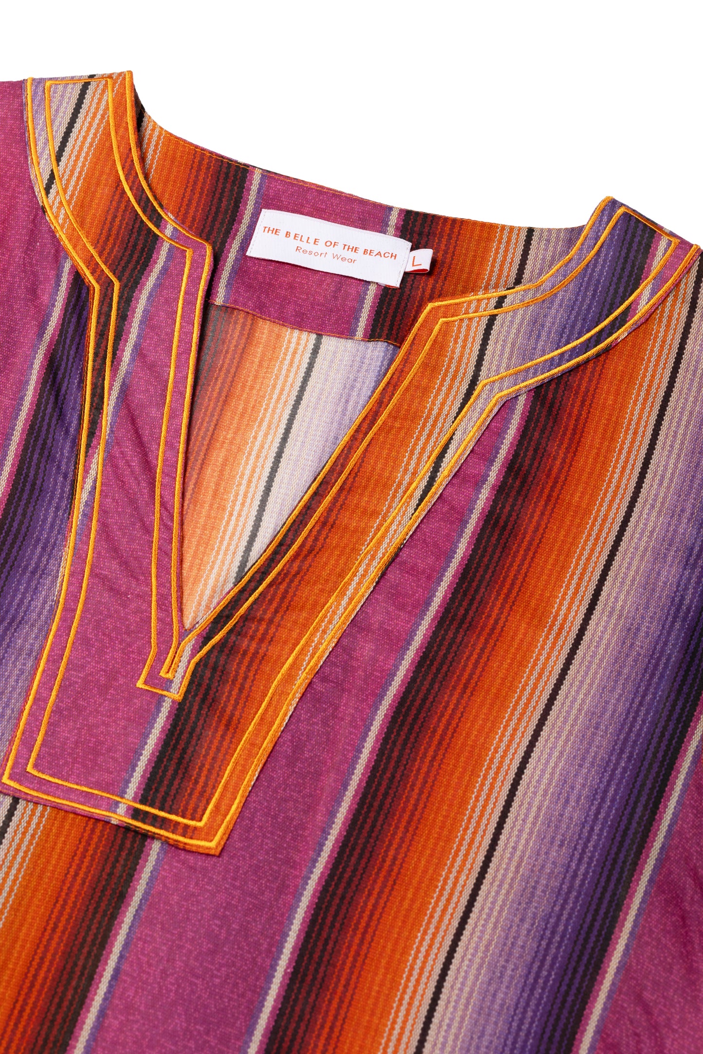 Anastasia Kaftan - Fuchsia orange stripe