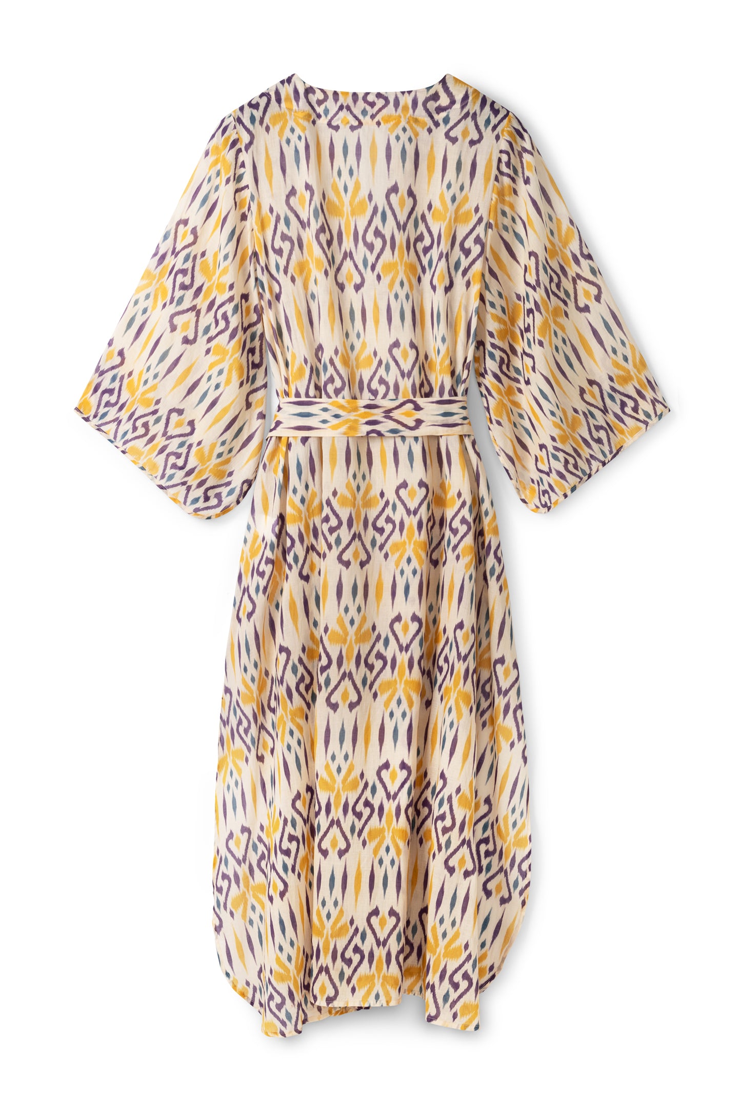 Anastasia Kaftan - Yellow beige purple ikat
