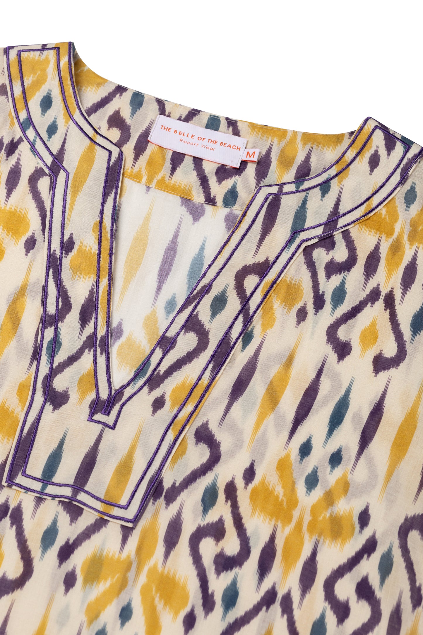 Anastasia Kaftan - Yellow beige purple ikat