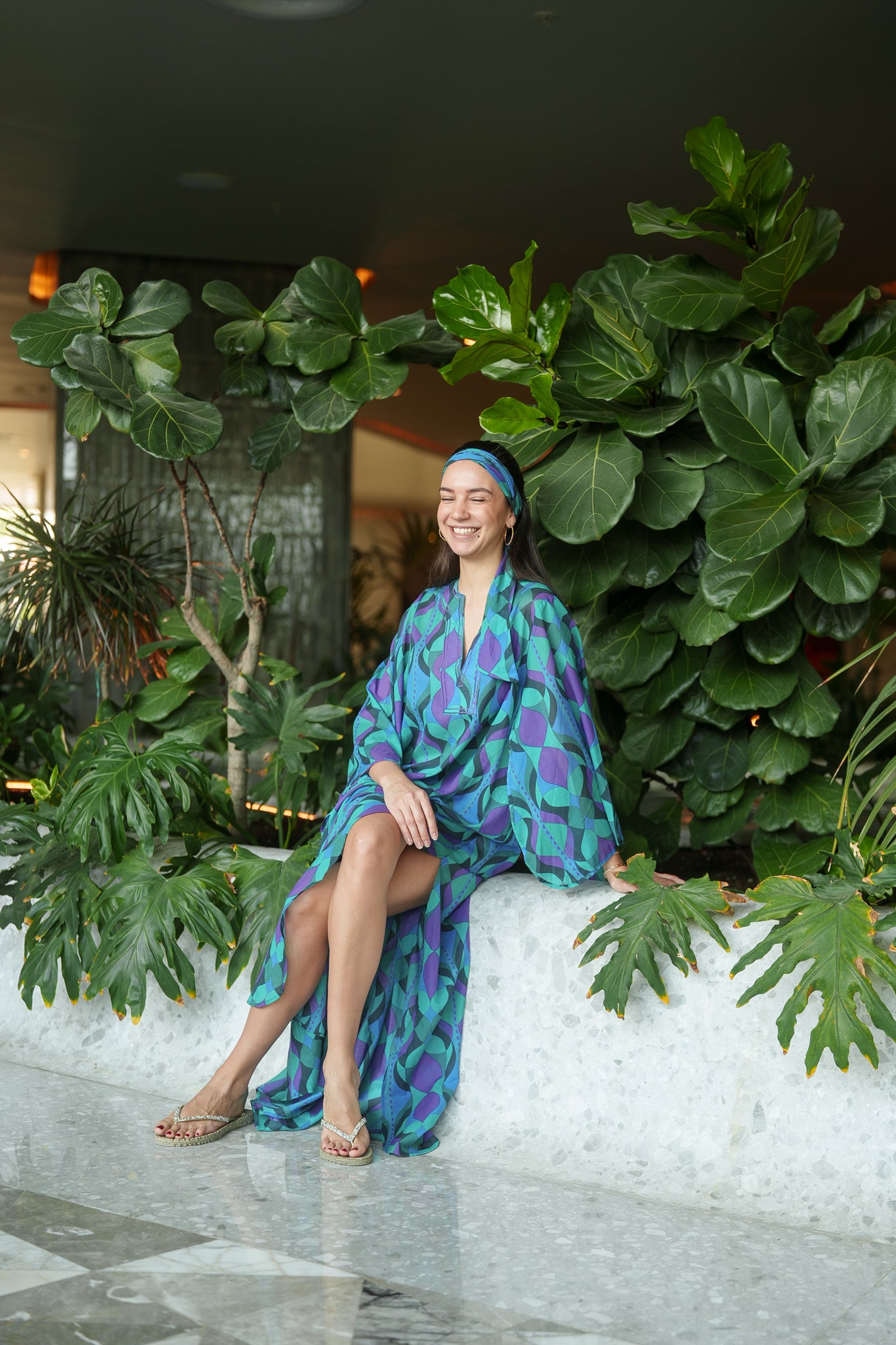 Anastasia Kaftan - Purple green retro