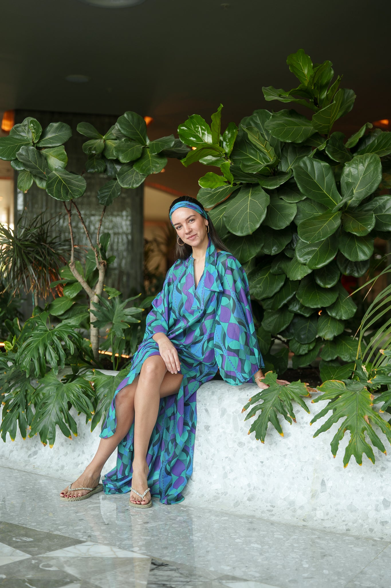 Anastasia Kaftan - Purple green retro