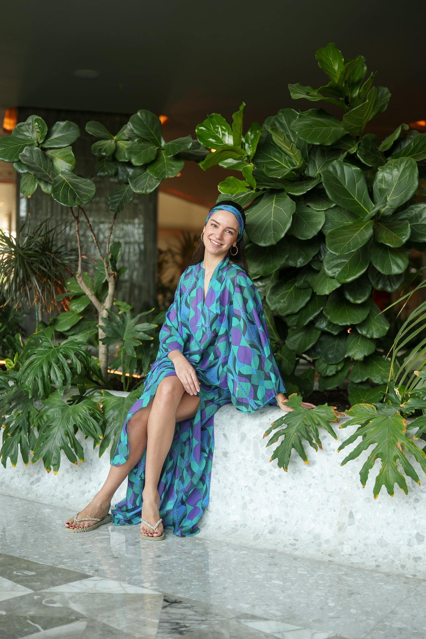 Anastasia Kaftan - Purple green retro