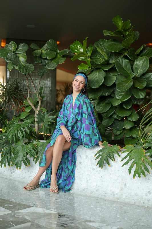 Anastasia Kaftan - Purple green retro