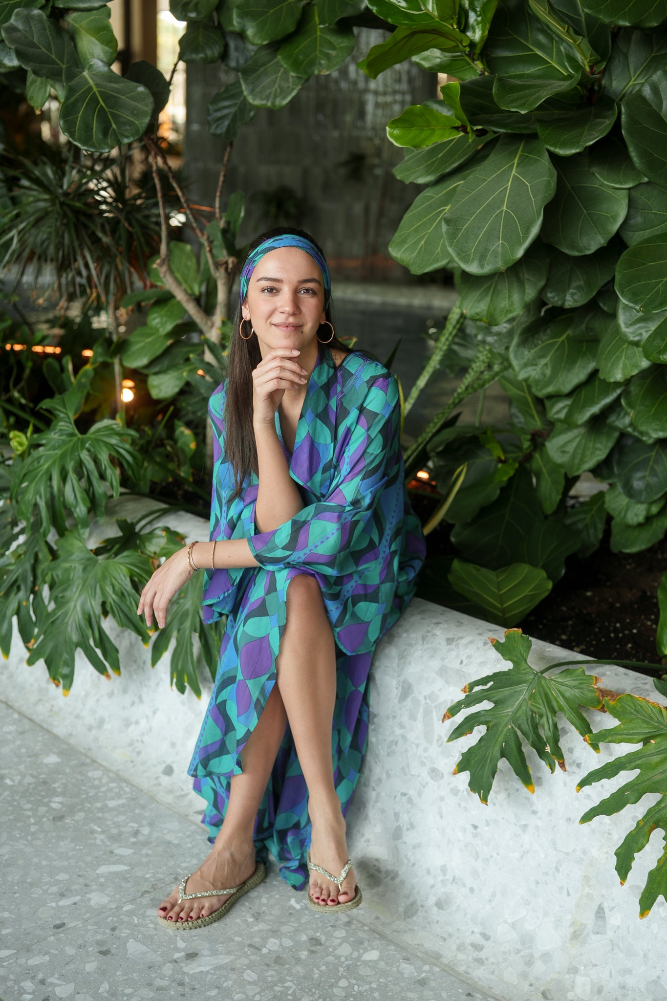 Anastasia Kaftan - Purple green retro