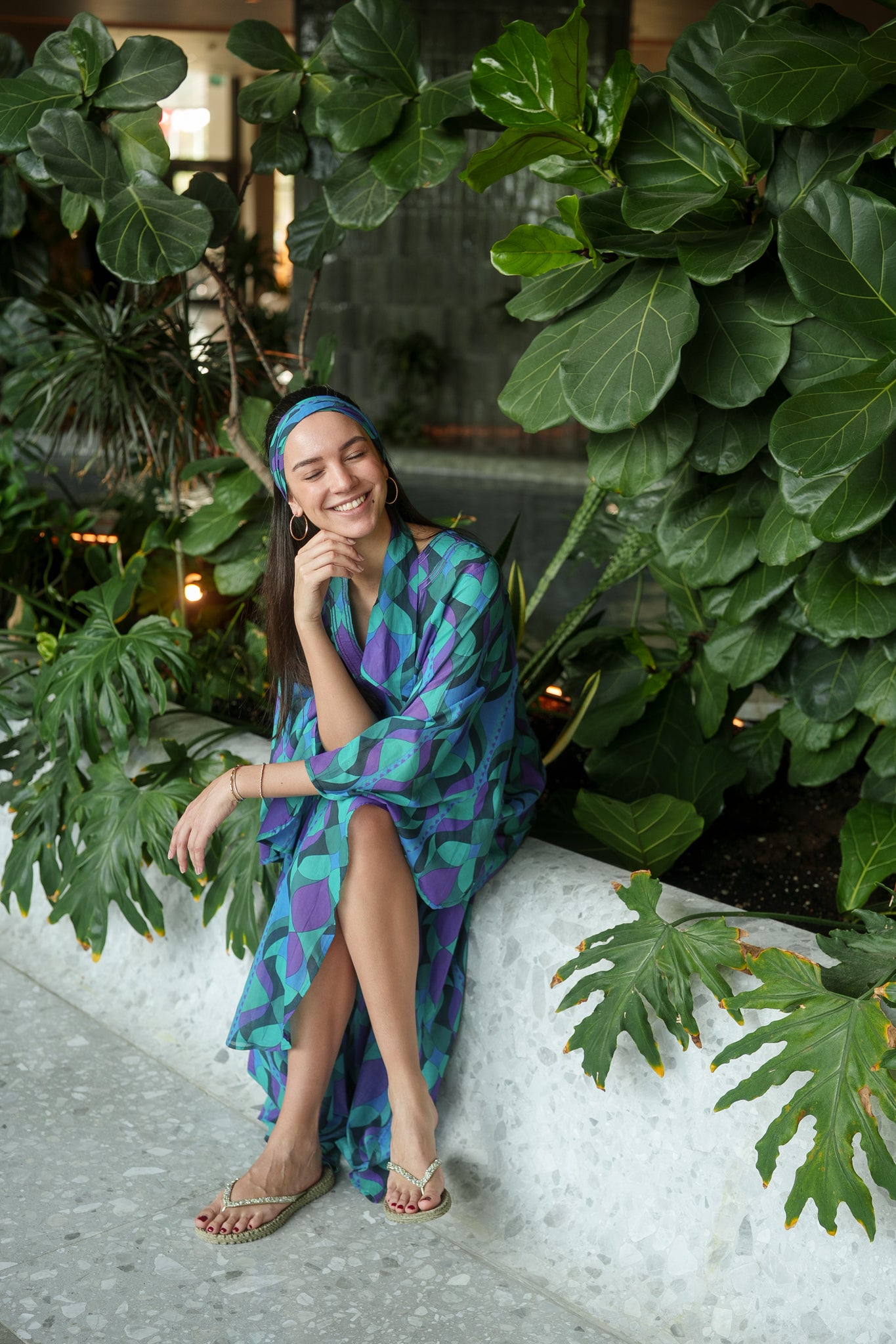 Anastasia Kaftan - Purple green retro