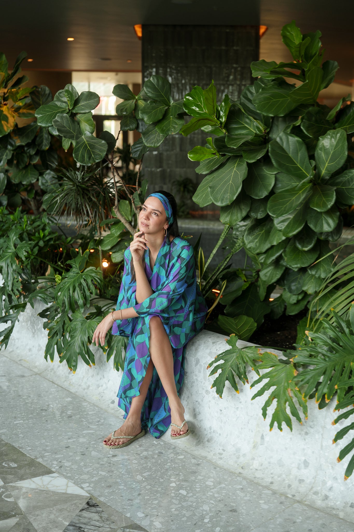 Anastasia Kaftan - Purple green retro