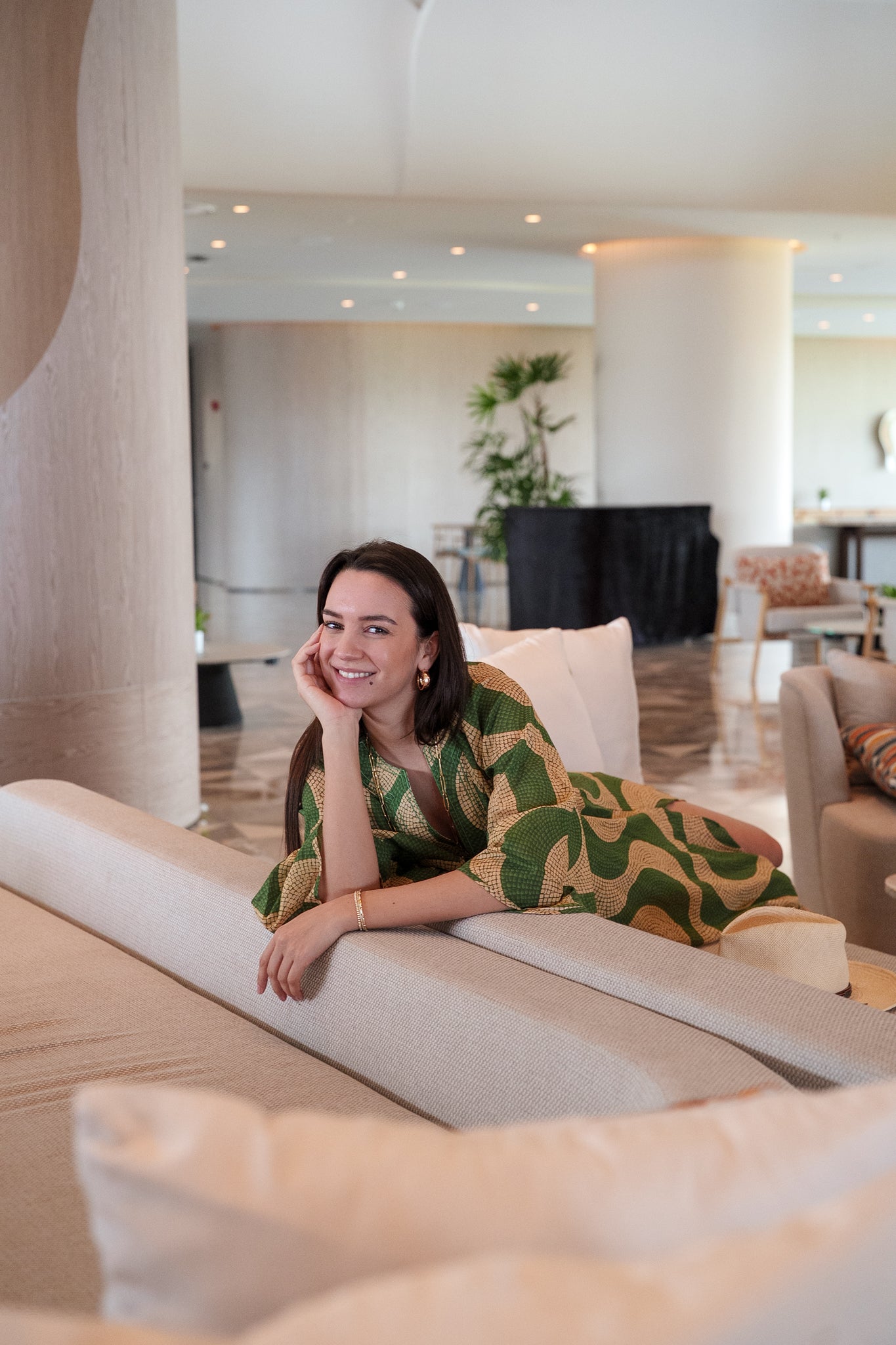 Anastasia Kaftan - Green beige tile