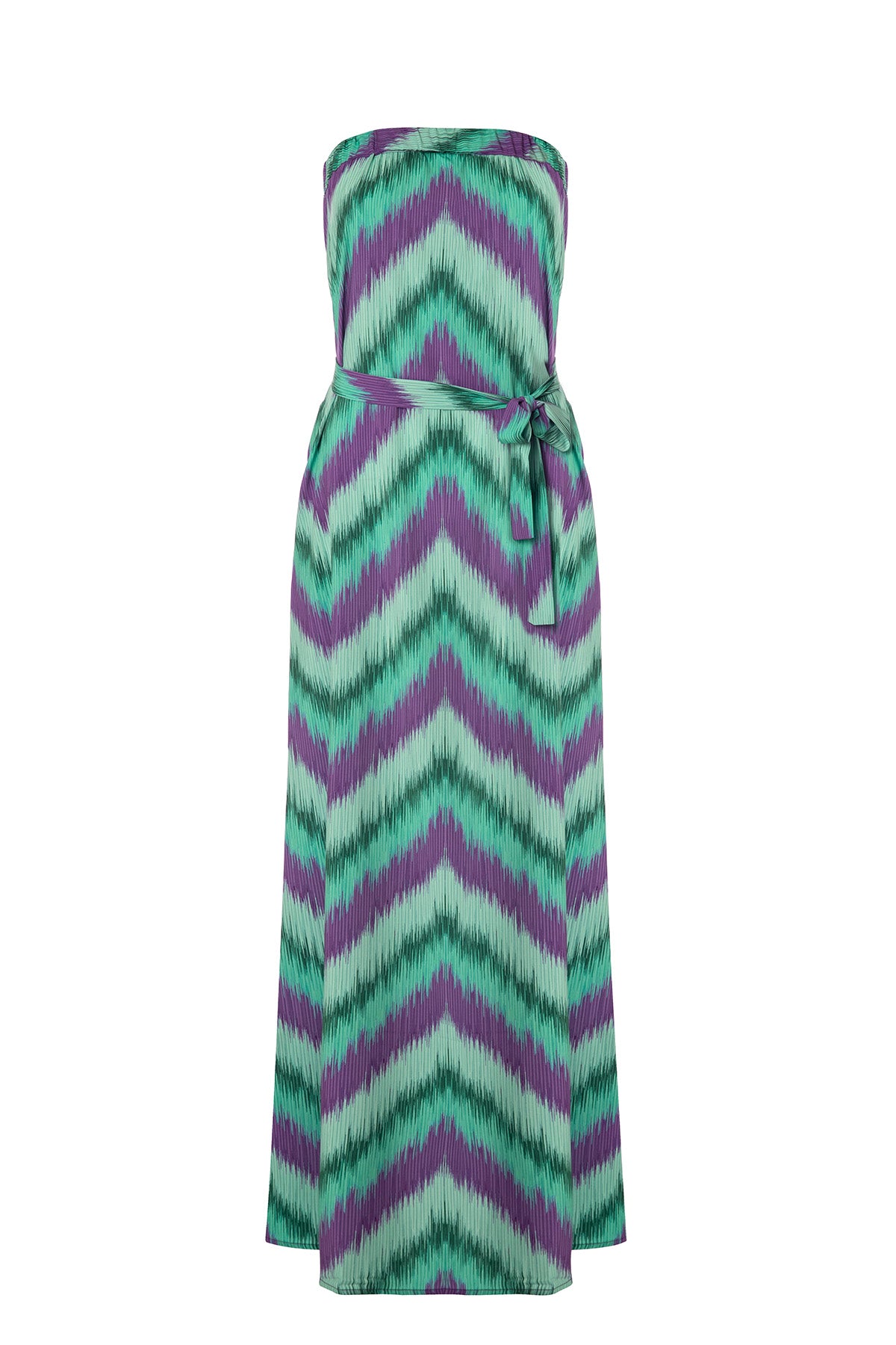 Maya dress - Purple green chevron