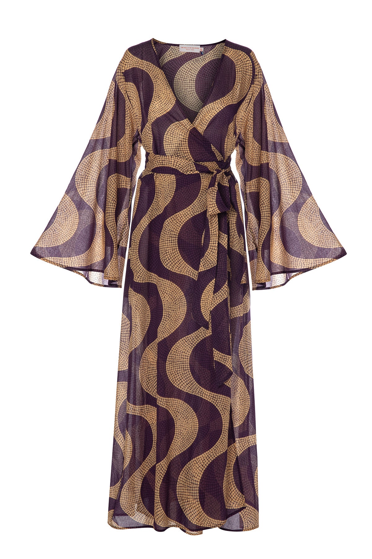 Josephine dress - Purple beige tile