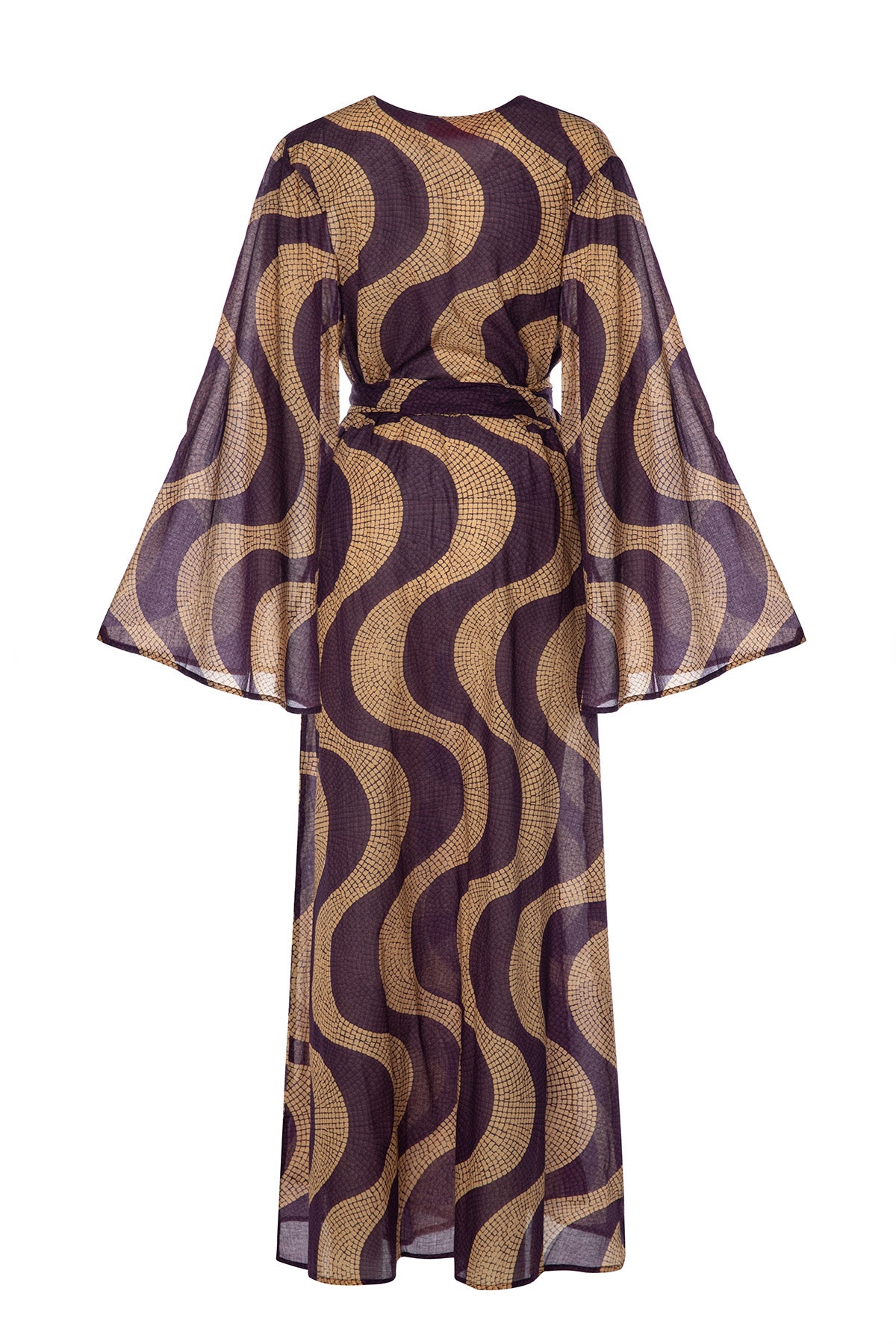Josephine dress - Purple beige tile