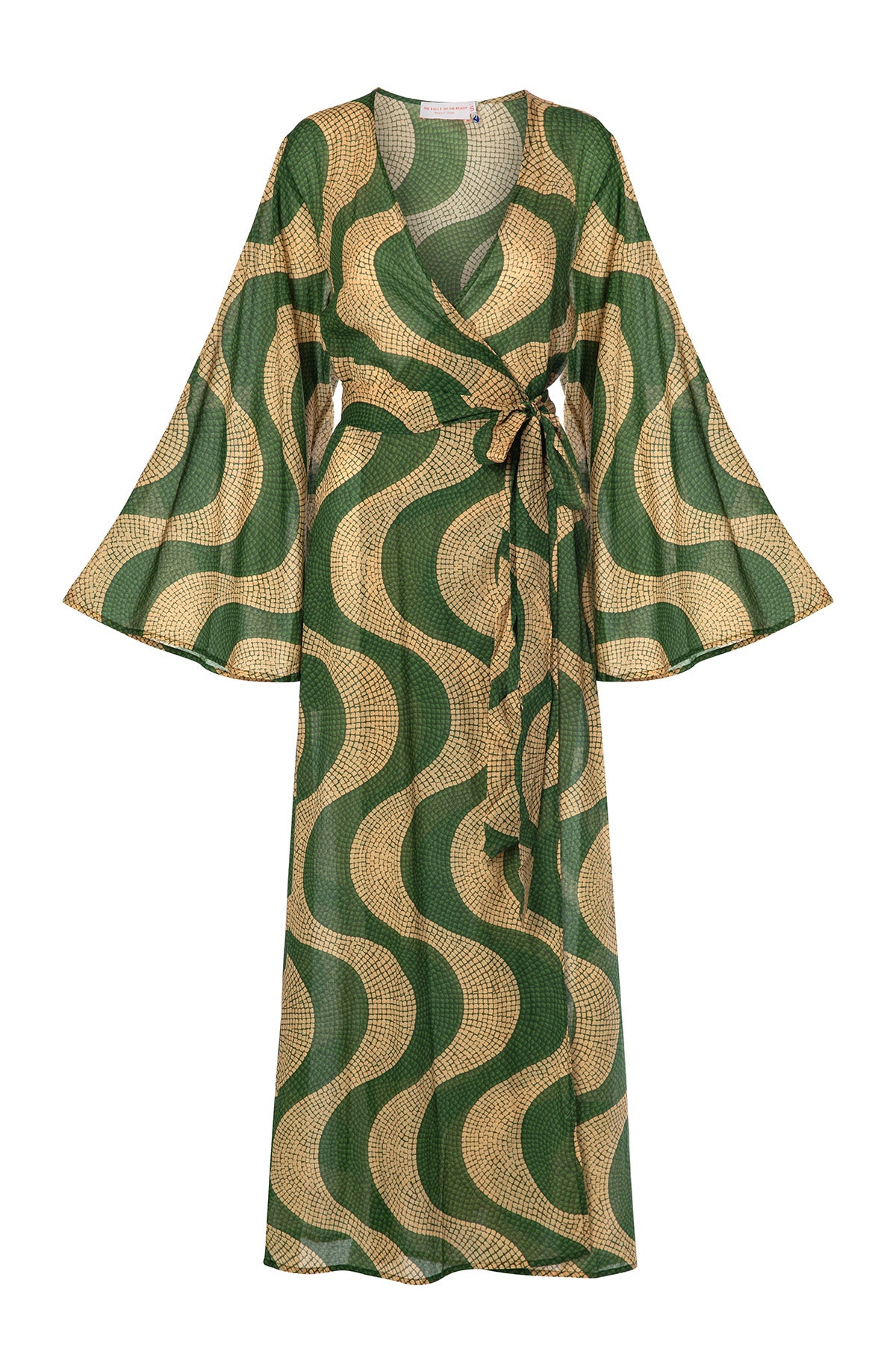 Josephine dress - Green beige tile