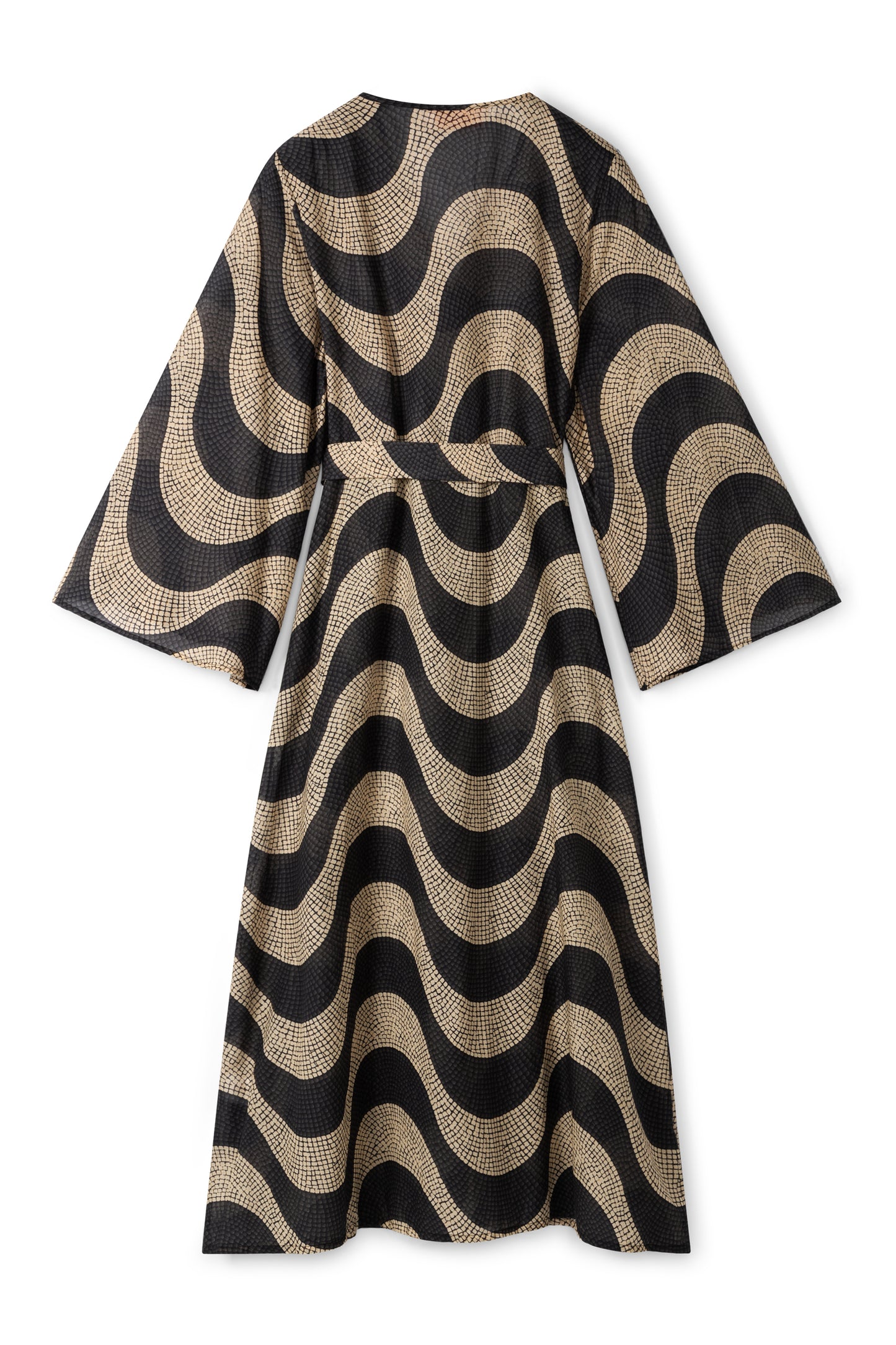 Josephine dress - Black beige tile