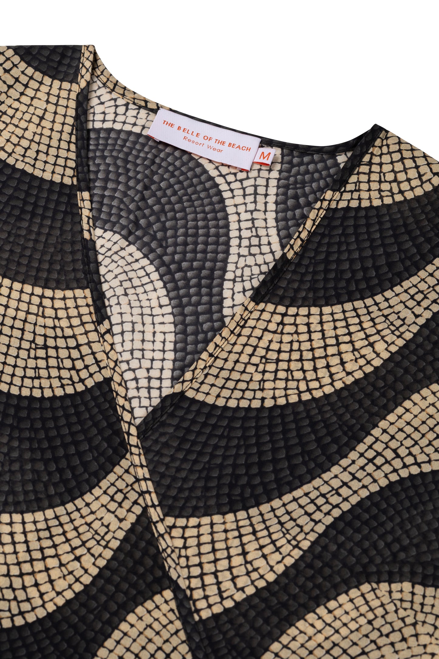 Josephine dress - Black beige tile