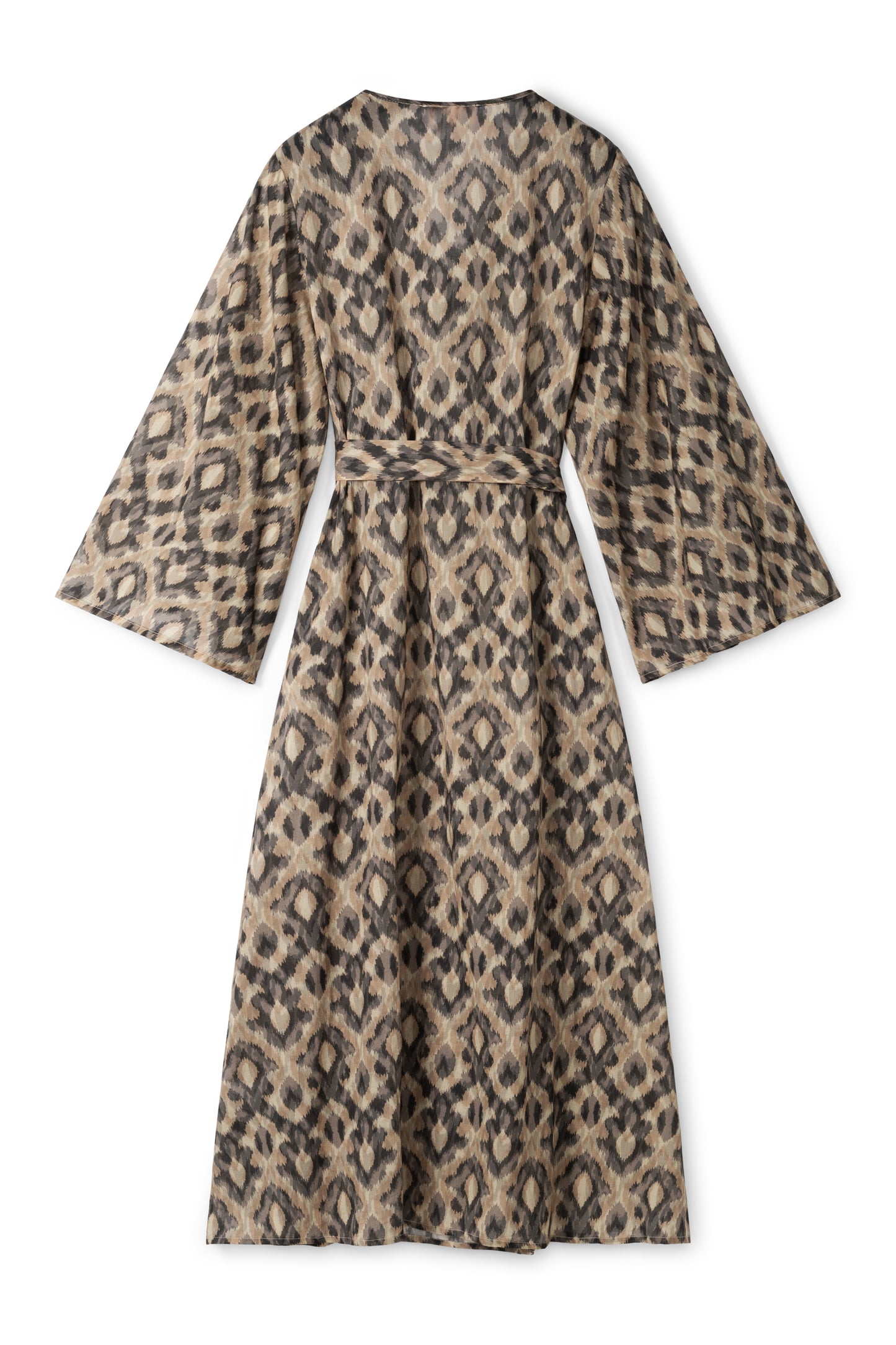Josephine dress - Brown beige ikat