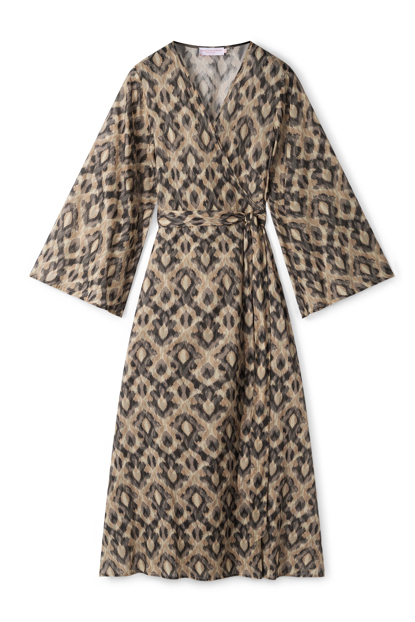 Josephine dress - Brown beige ikat