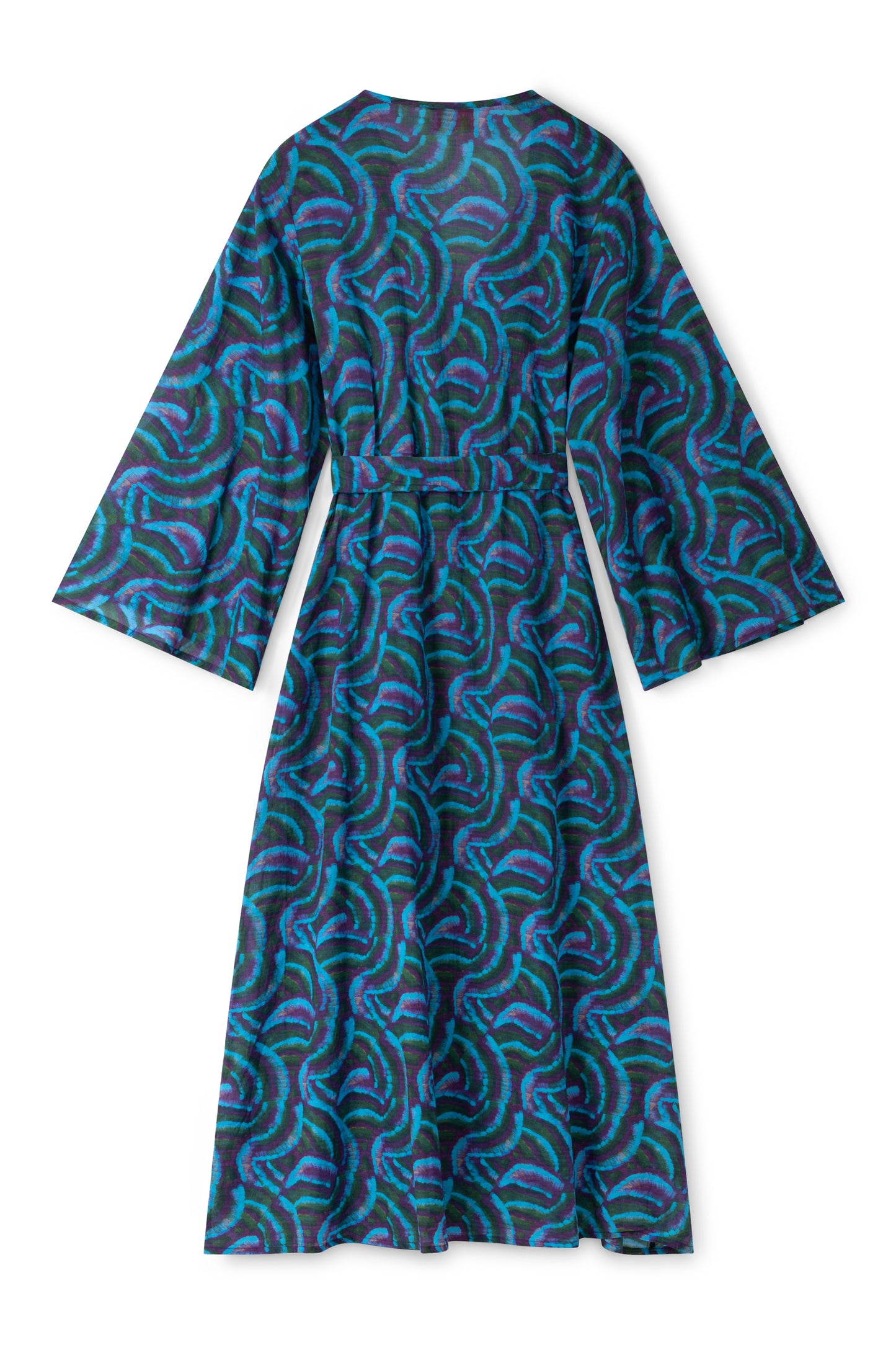 Josephine dress - Purple blue green aquarelle