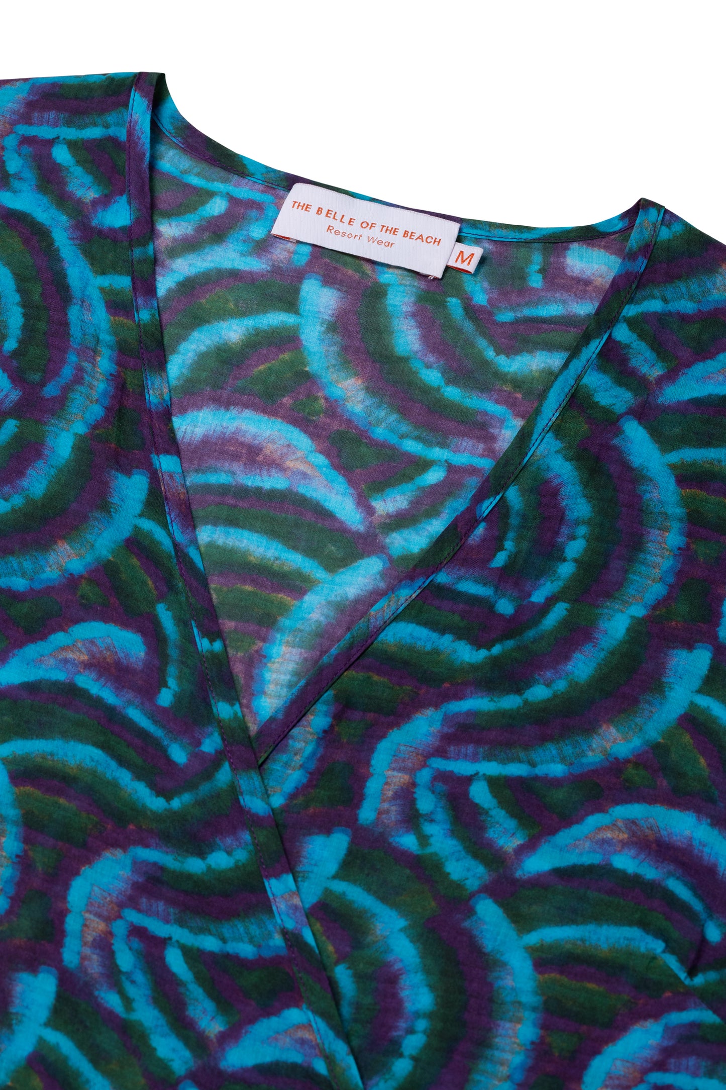 Josephine dress - Purple blue green aquarelle