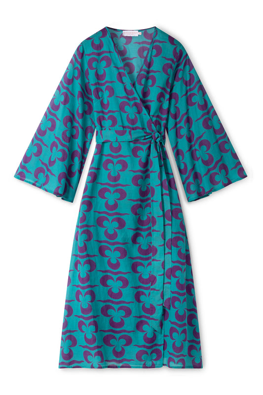 Josephine dress - Turquoise purple iznik