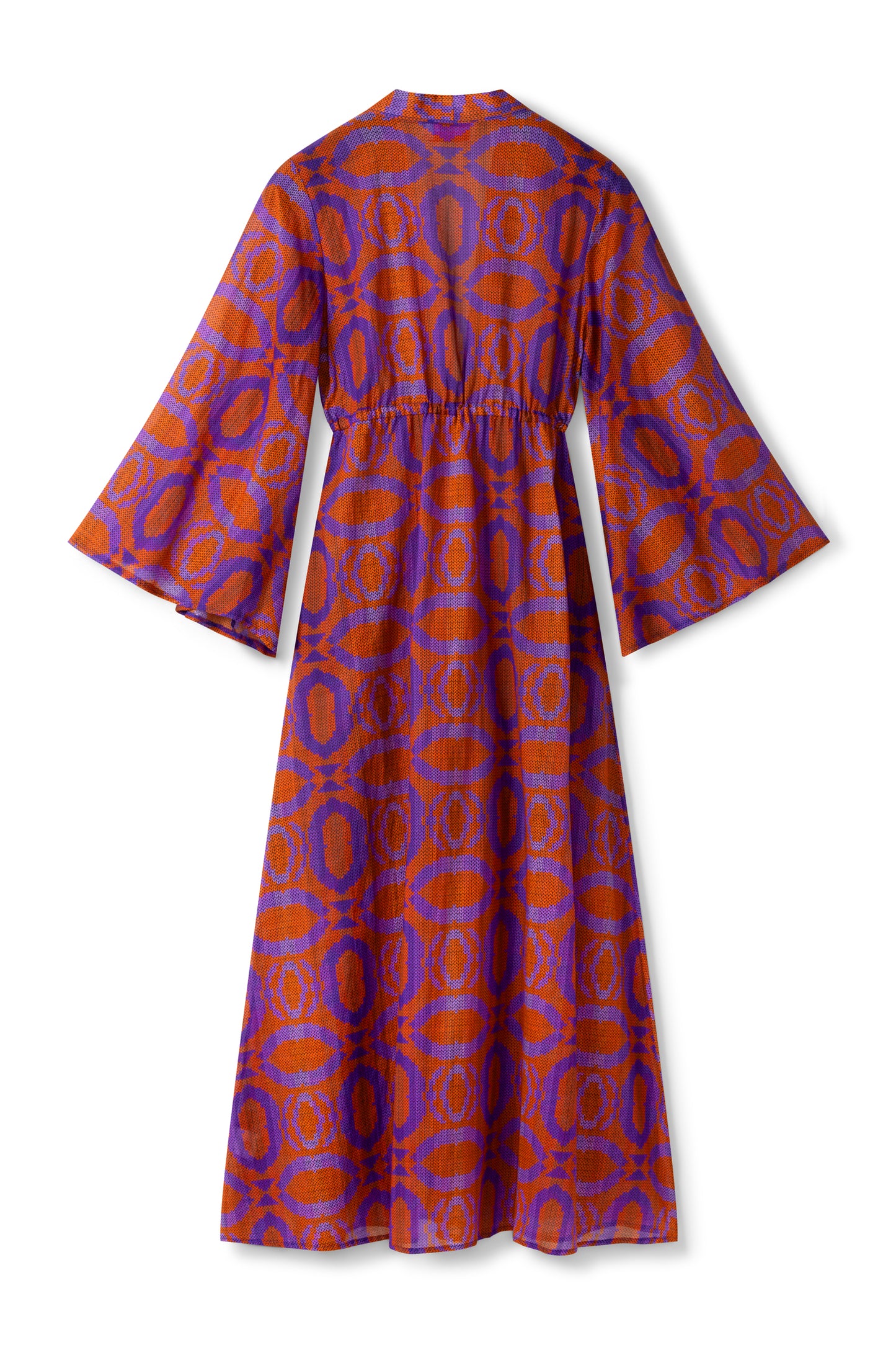 Mila kaftan - Orange purple embroidery