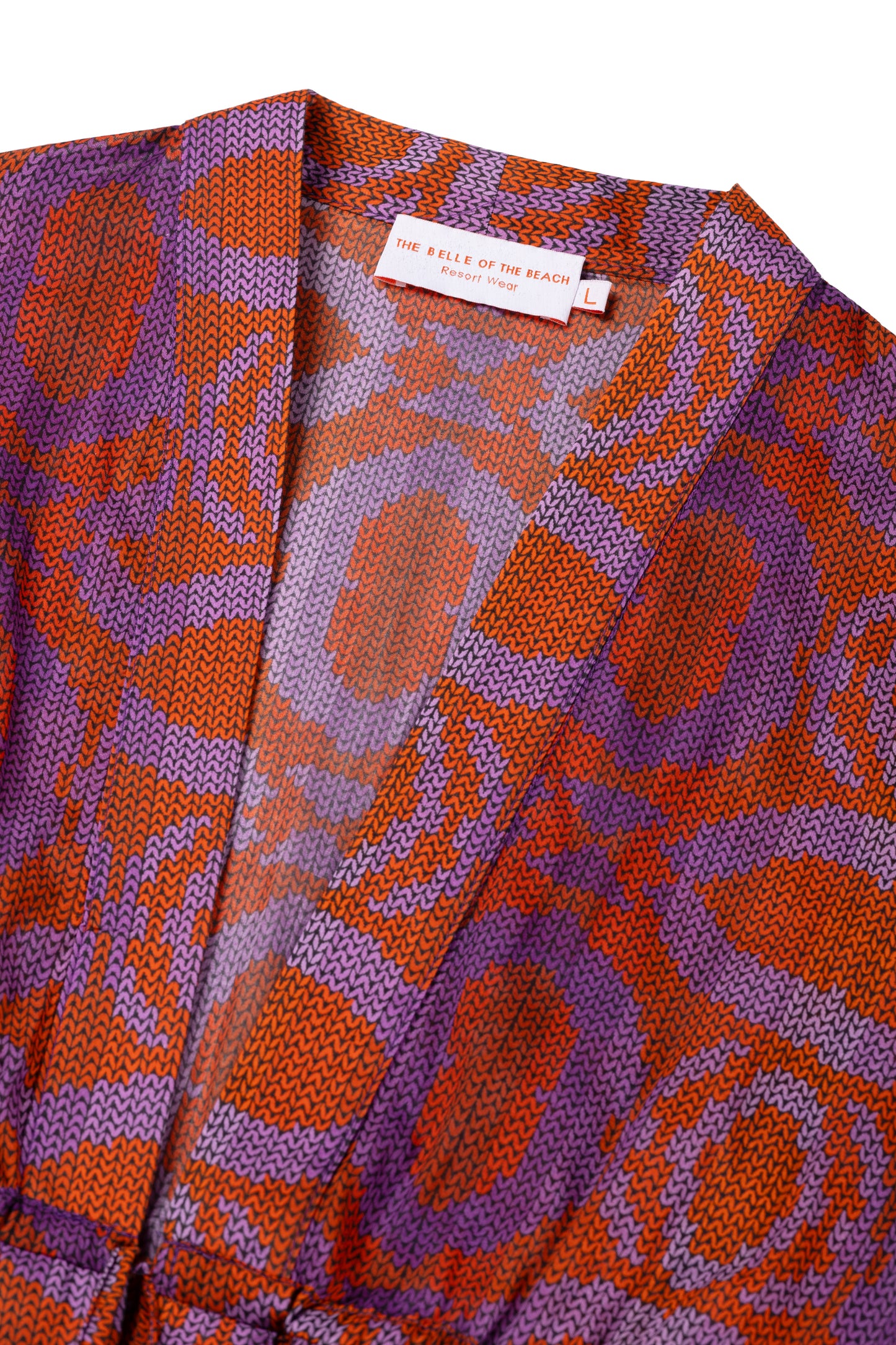 Mila kaftan - Orange purple embroidery