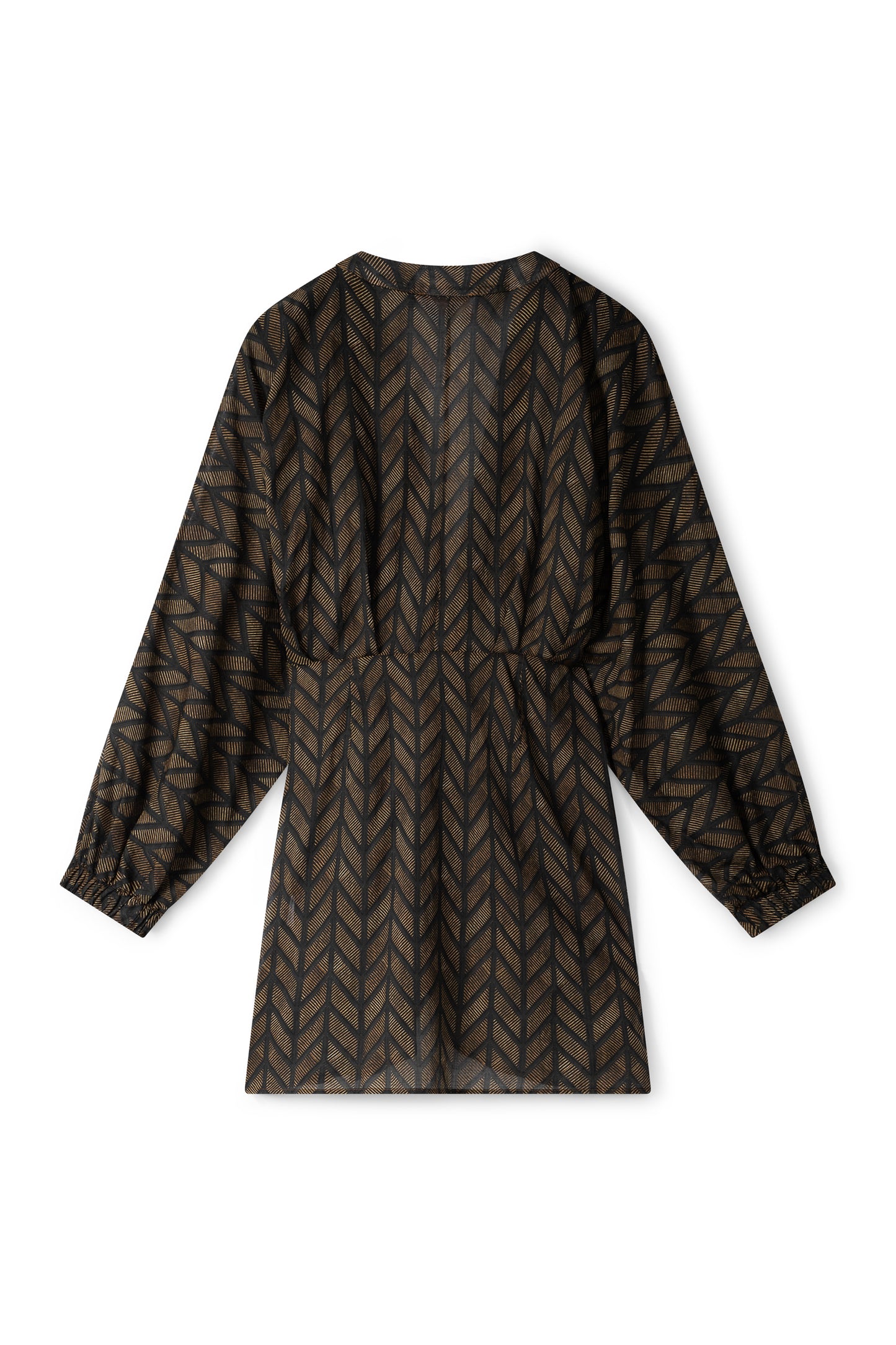 Suzy wrap dress - Black gold arrow