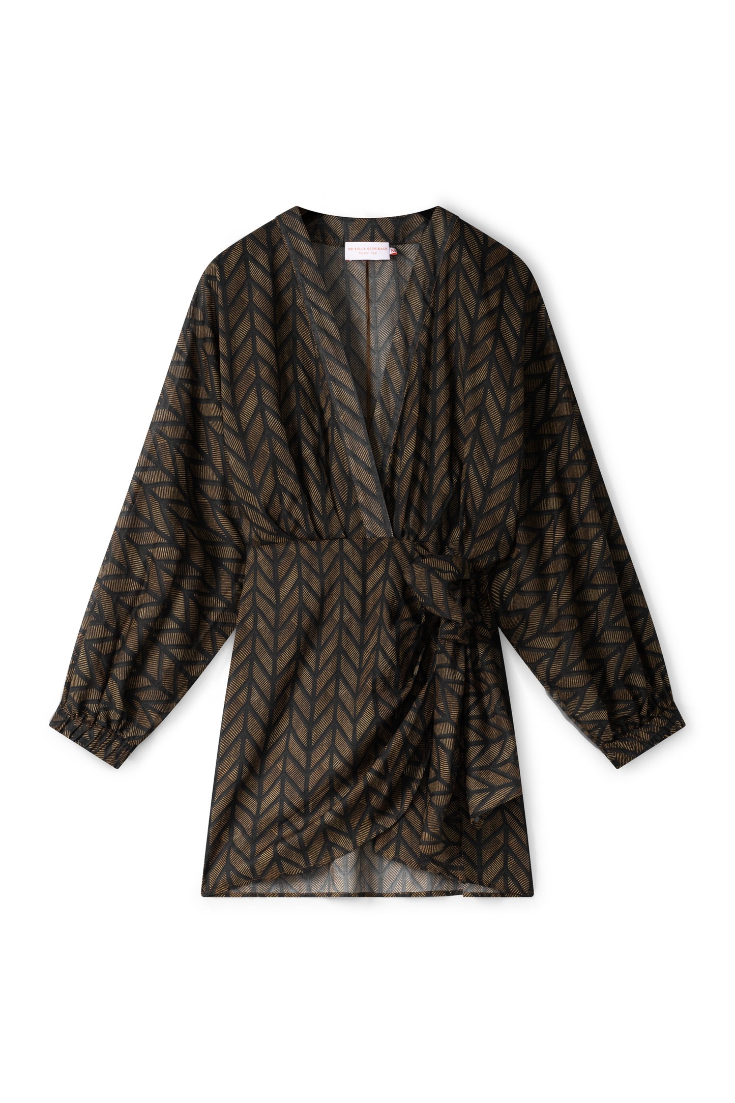 Suzy wrap dress - Black gold arrow
