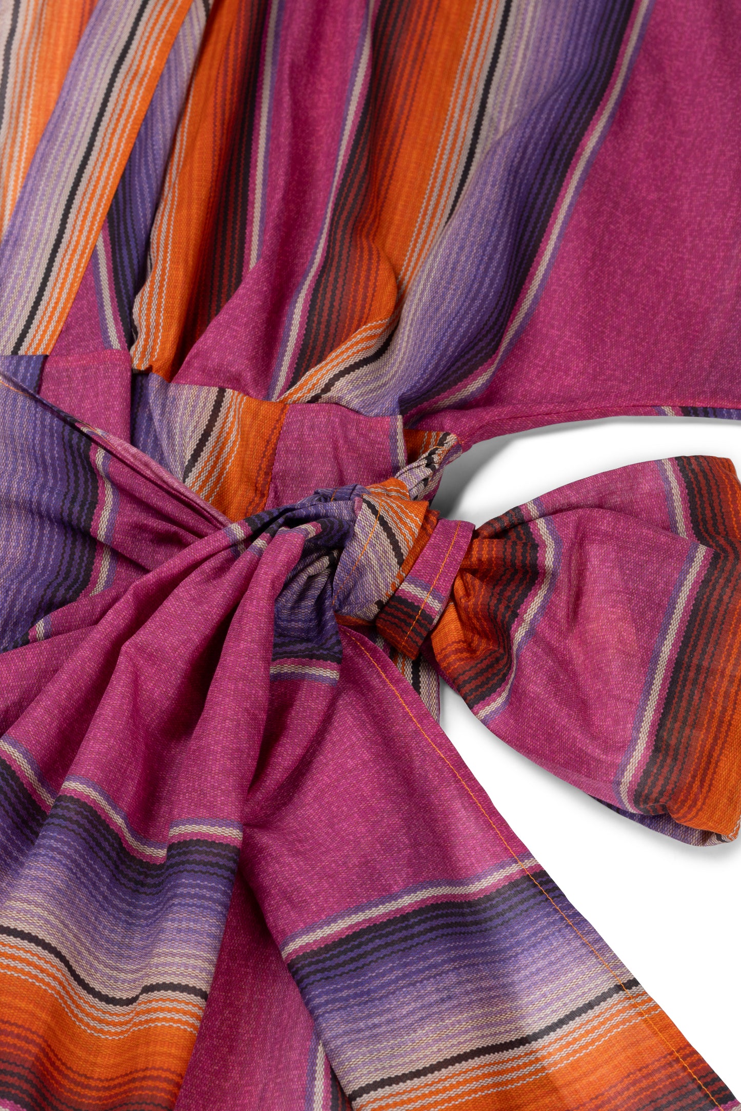 Suzy wrap dress - Fuchsia orange stripe