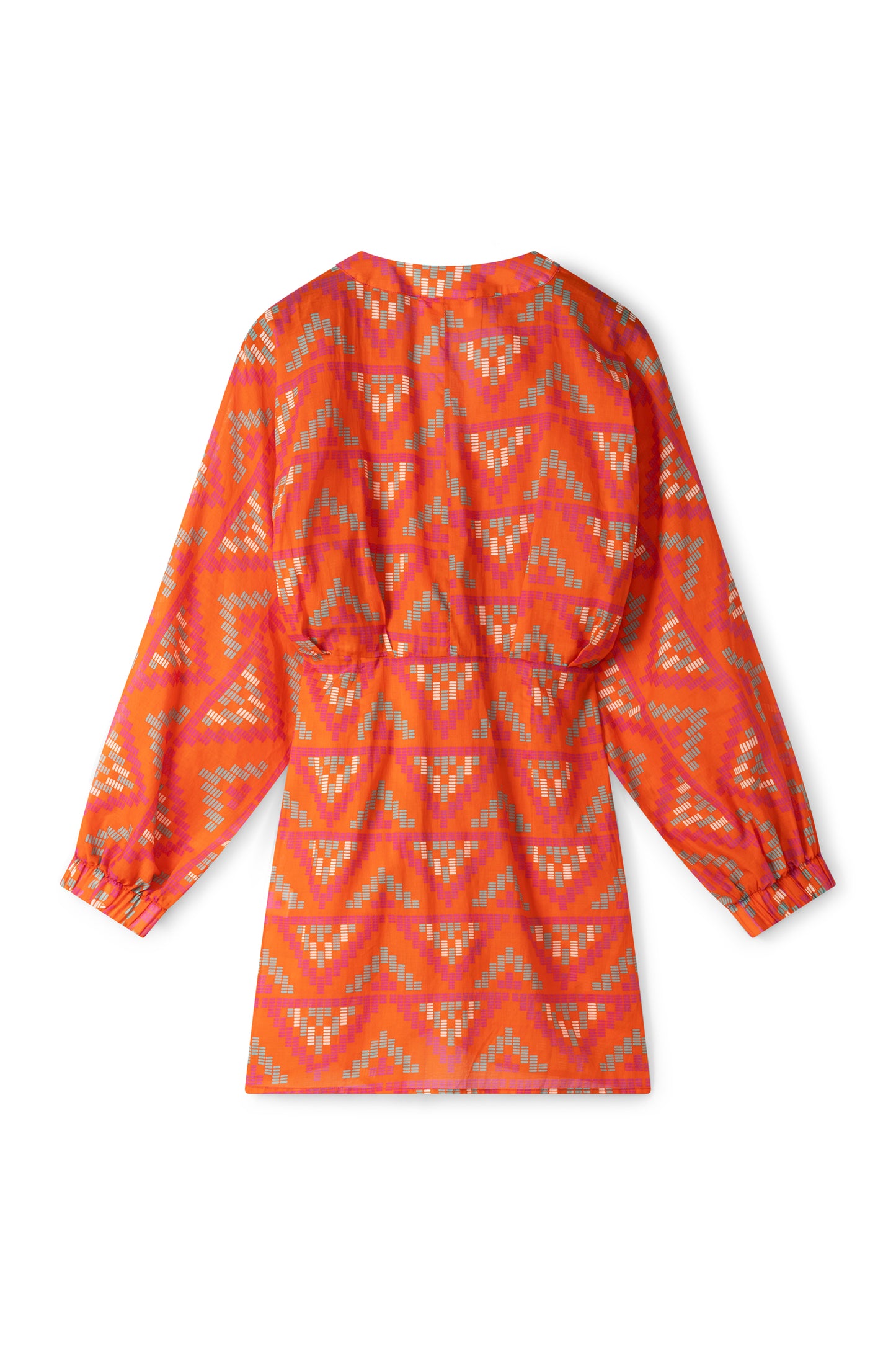Suzy wrap dress - Orange Navayo