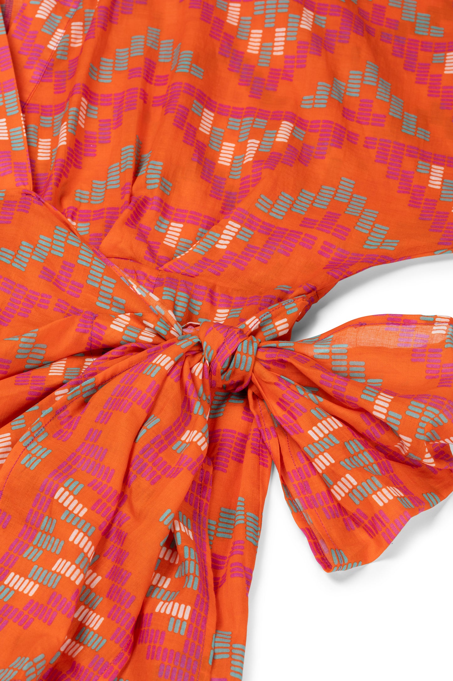Suzy wrap dress - Orange Navayo