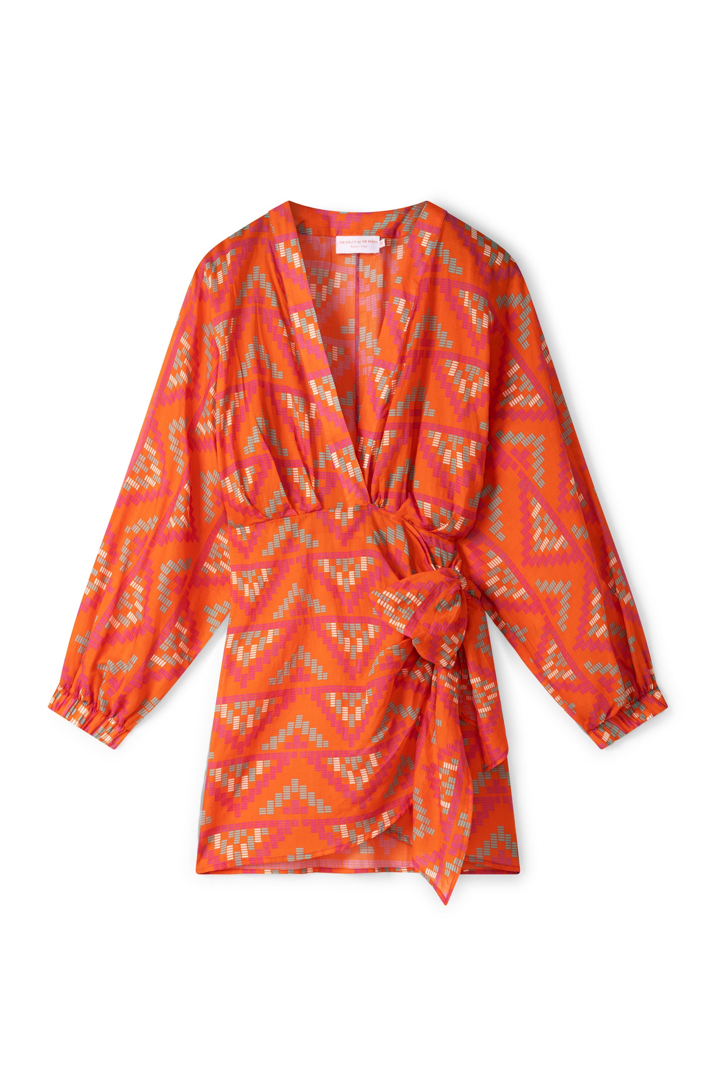 Suzy wrap dress - Orange Navayo